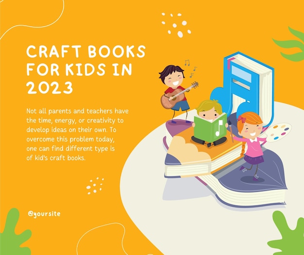 Illustrated Book For Kids Post Template