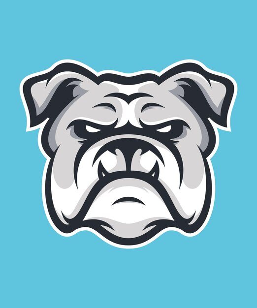 Vector illustrated bulldog animal head sport mascot