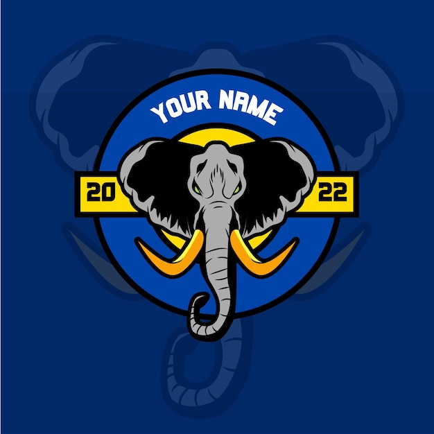 Illustrated Elephant Esport Gaming Logo