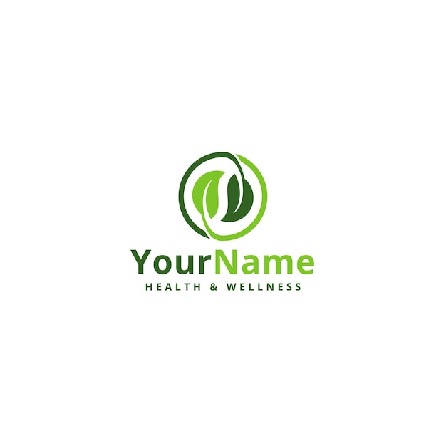 Illustrated Green and White Health Logo Template