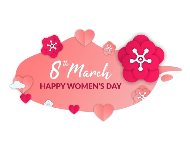 Illustrated Happy Womens Day Concept Banner