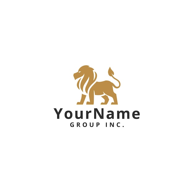 Illustrated Lion Logo Capital Template