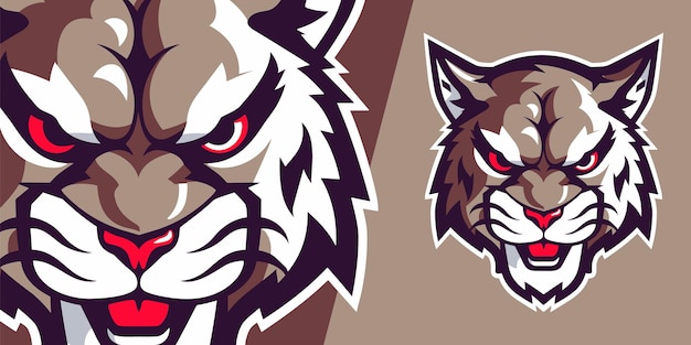 Illustrated Minimalist Lynx Logo for Sport and ESport Teams