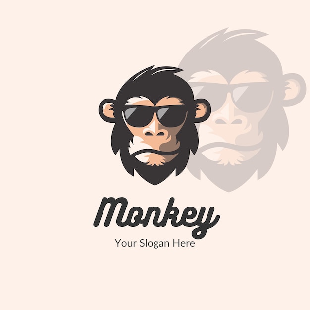 Illustrated Modern Monkey E Sport Logo