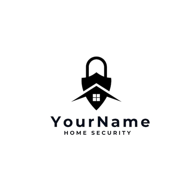 Illustrated Modern Security Home Logo Template