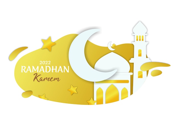 Illustrated ramadhan kareem concept banner