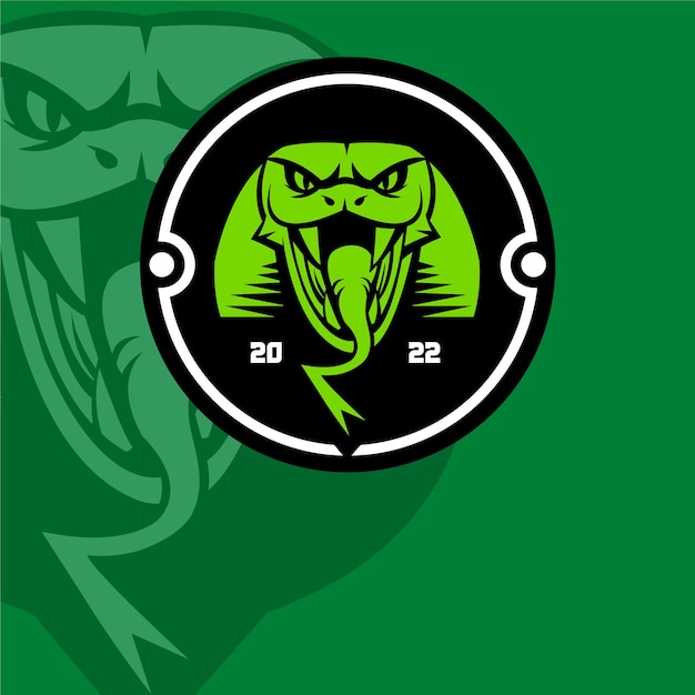 Illustrated Snake Gaming Logo