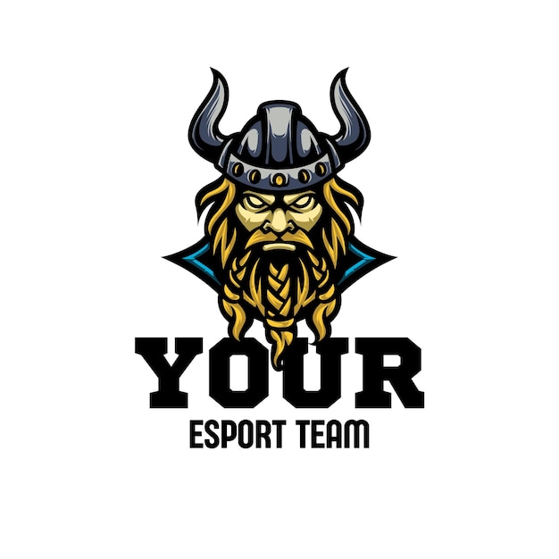 Illustrated Viking Esport Logo Design