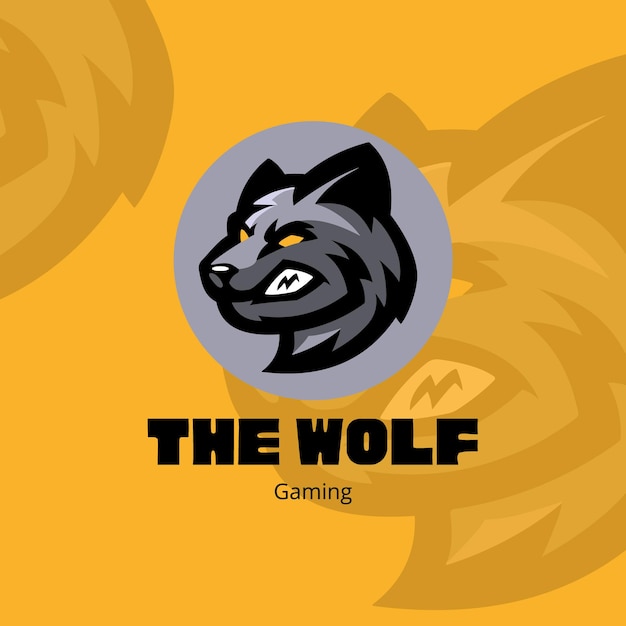 Illustrated Wolf Sport Gaming Logo