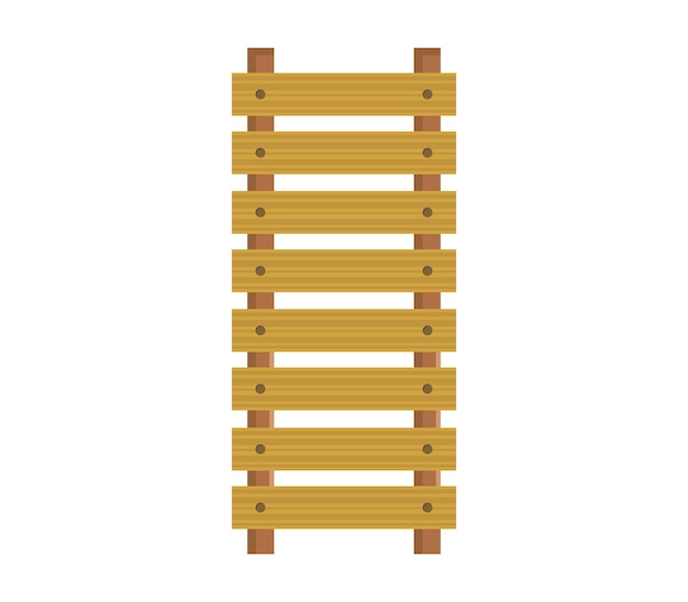 Illustrated wooden ladder