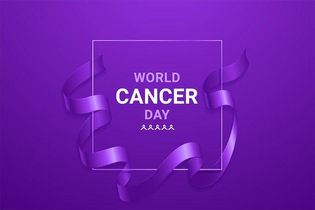 Illustration Of 4 February World Cancer Day Poster Or Banner Background