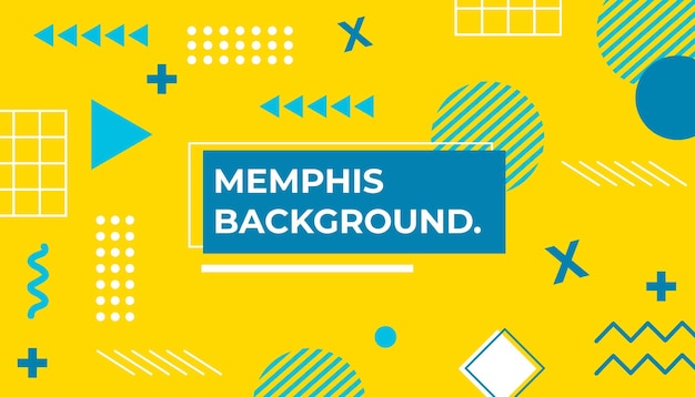 Illustration Abstract Colorful Memphis Square Background