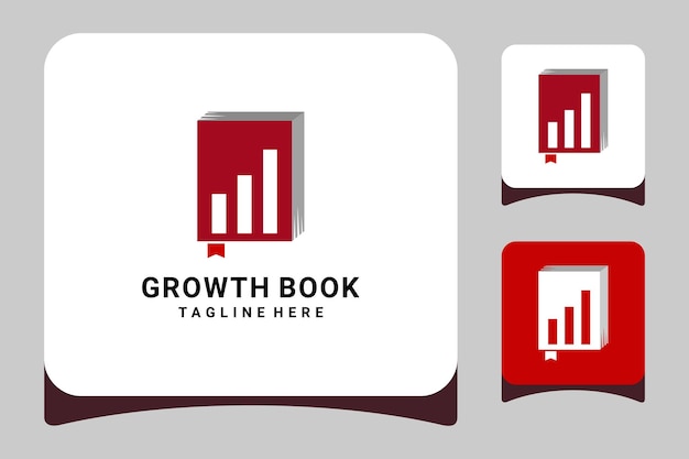 Illustration abstract modern book with business growth symbol logo design