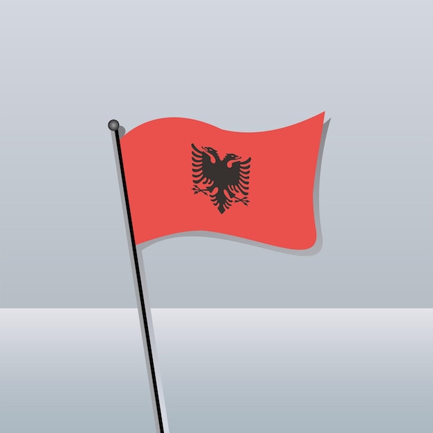 Illustration of Albania flag Template