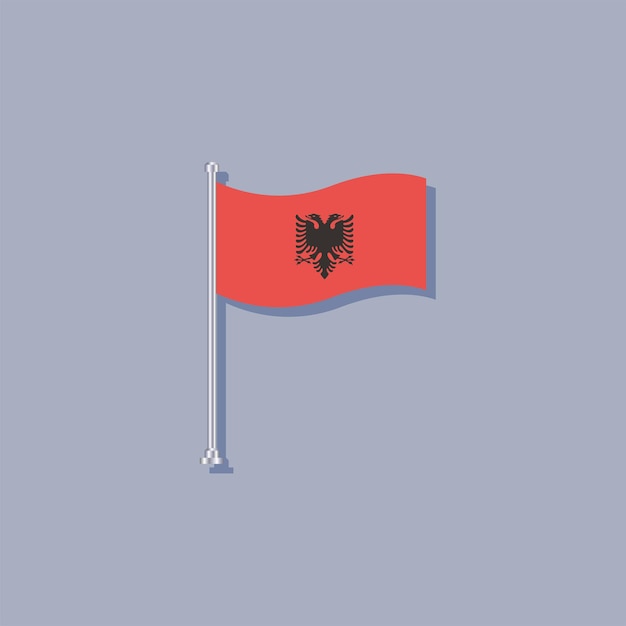 Illustration of Albania flag Template