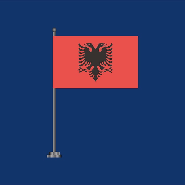 Illustration of Albania flag Template