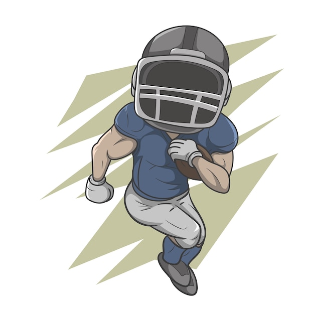 Illustration of an American football player