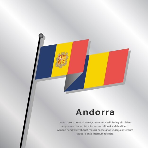 Vector illustration of andorra flag template