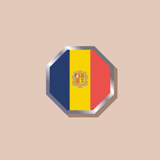 Illustration of Andorra flag Template