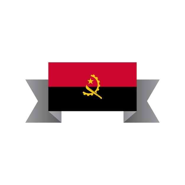 Vector illustration of angola flag template