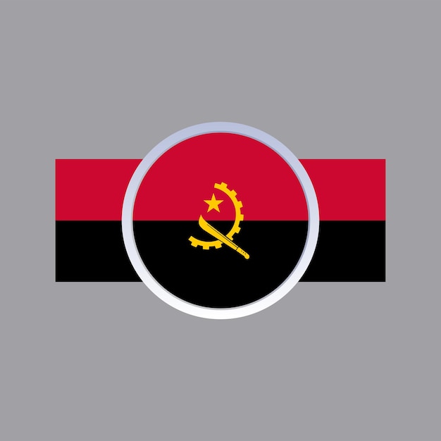 Illustration of Angola flag Template