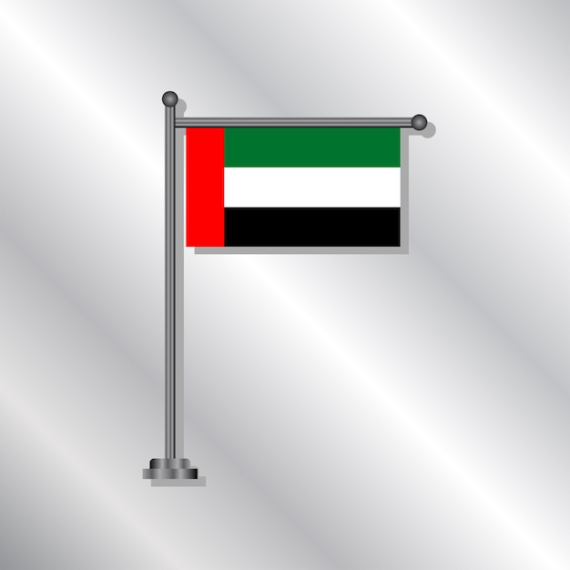 Vector illustration of arab emirates flag template