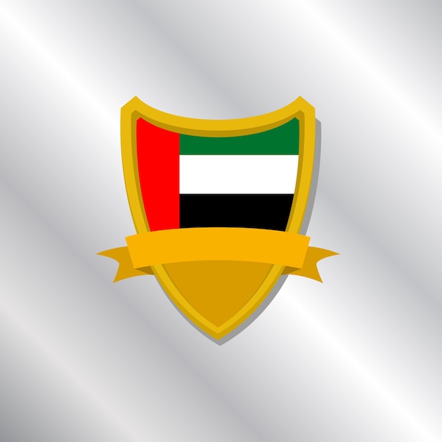 Illustration of Arab Emirates flag Template