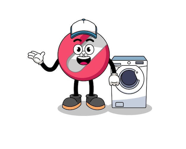 Illustration as a laundry man