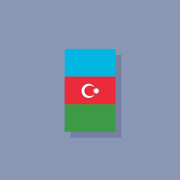 Illustration of Azerbaijan flag Template