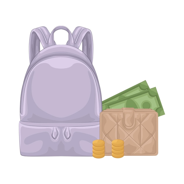 Illustration of backpack