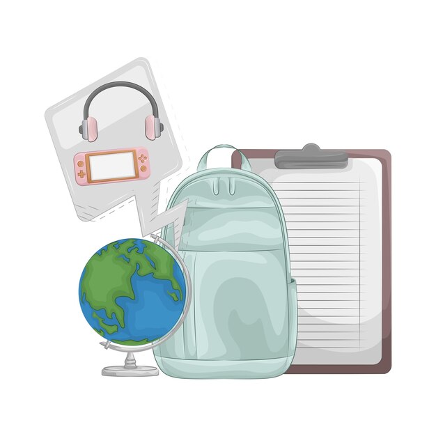 Illustration of backpack