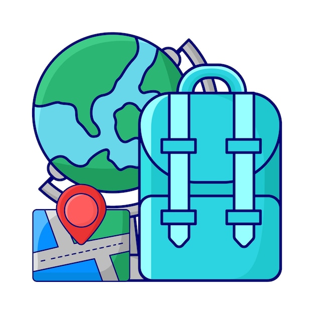 Illustration of backpack