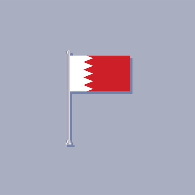 Illustration of Bahrain flag Template