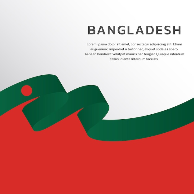 Illustration of Bangladesh flag Template