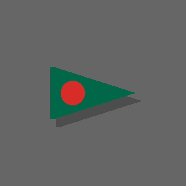 Illustration of Bangladesh flag Template