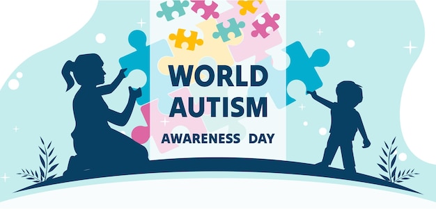 Illustration Banners World Autism Awareness Day