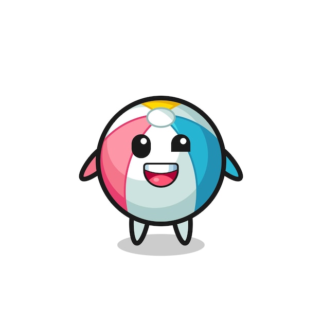 Illustration of an beach ball character with awkward poses