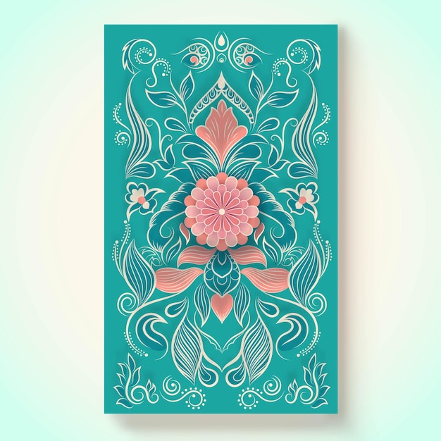 Illustration of Beautiful Floral Background For Greeting Card