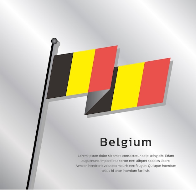 Vector illustration of belgium flag template