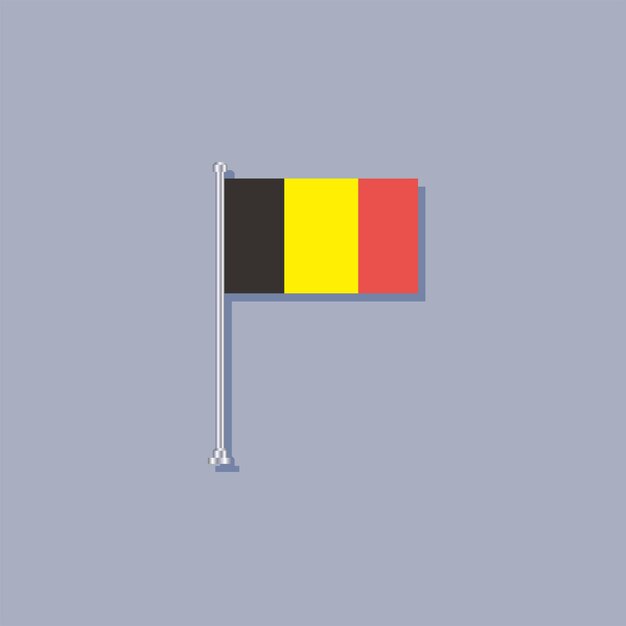 Vector illustration of belgium flag template