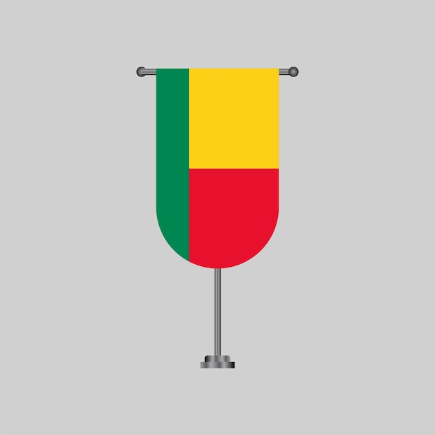 Illustration of Benin flag Template