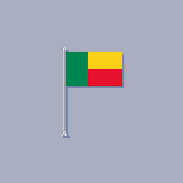 Illustration of Benin flag Template