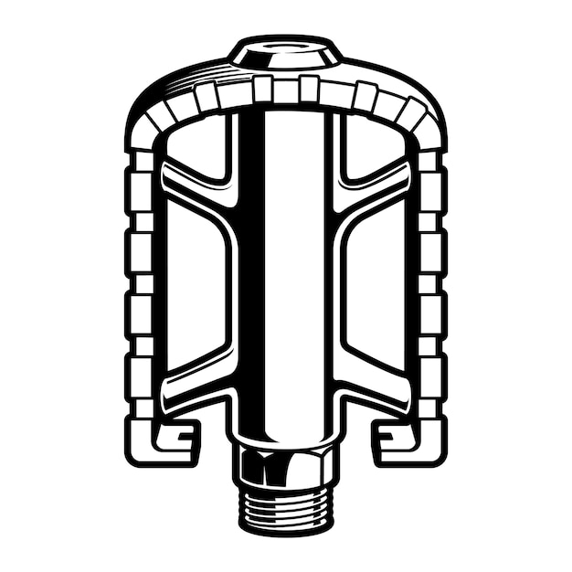  illustration of a bicycle pedal on the white background