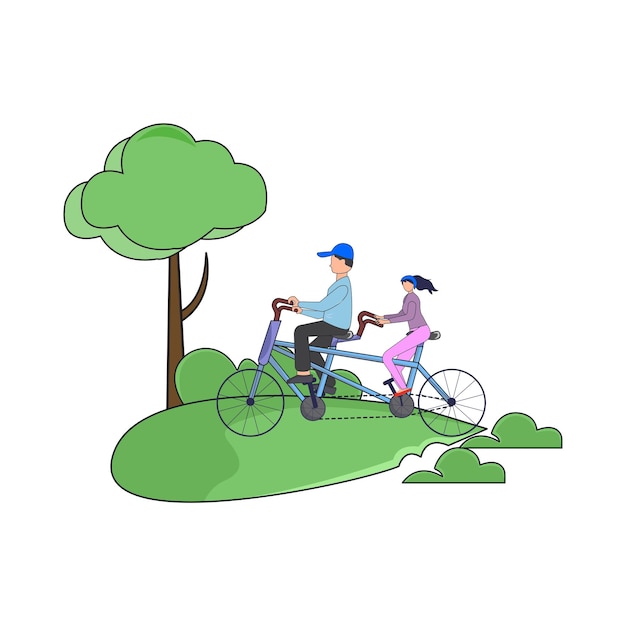 Illustration of bikecycle