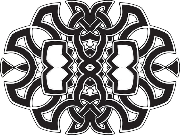 Illustration Of Black Celtic Symbol Known As Celtic Knot Isolated On Transparent Background