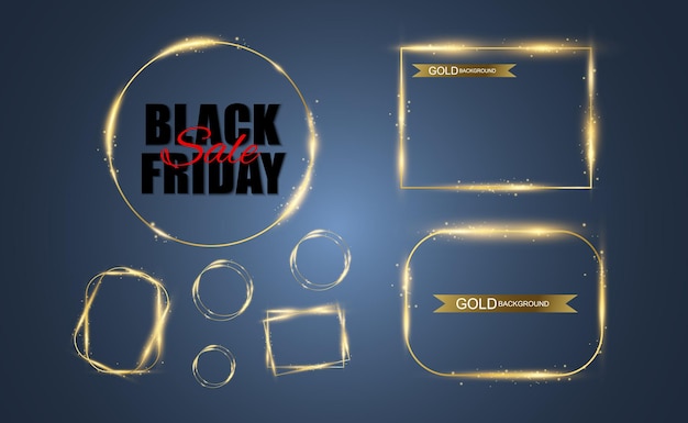 Illustration of black friday sale banner on backgroundAdvertising template