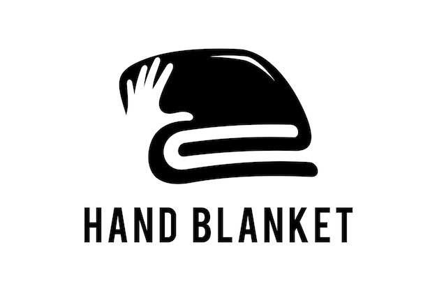 Illustration blanket and hand for social activities handling natural disasters logo design