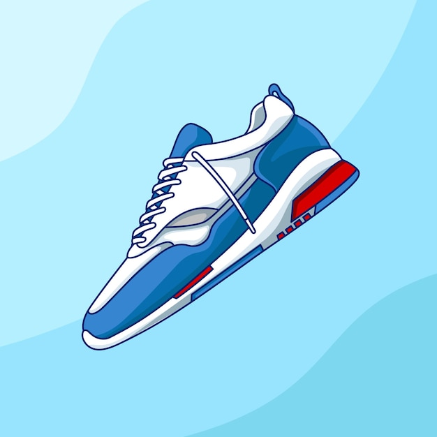 Illustration of blue sneaker