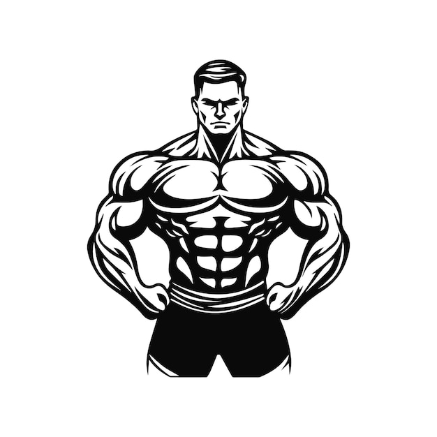 Vector illustration of a bodybuilder