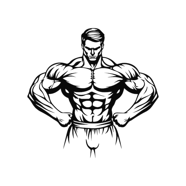 Vector illustration of a bodybuilder